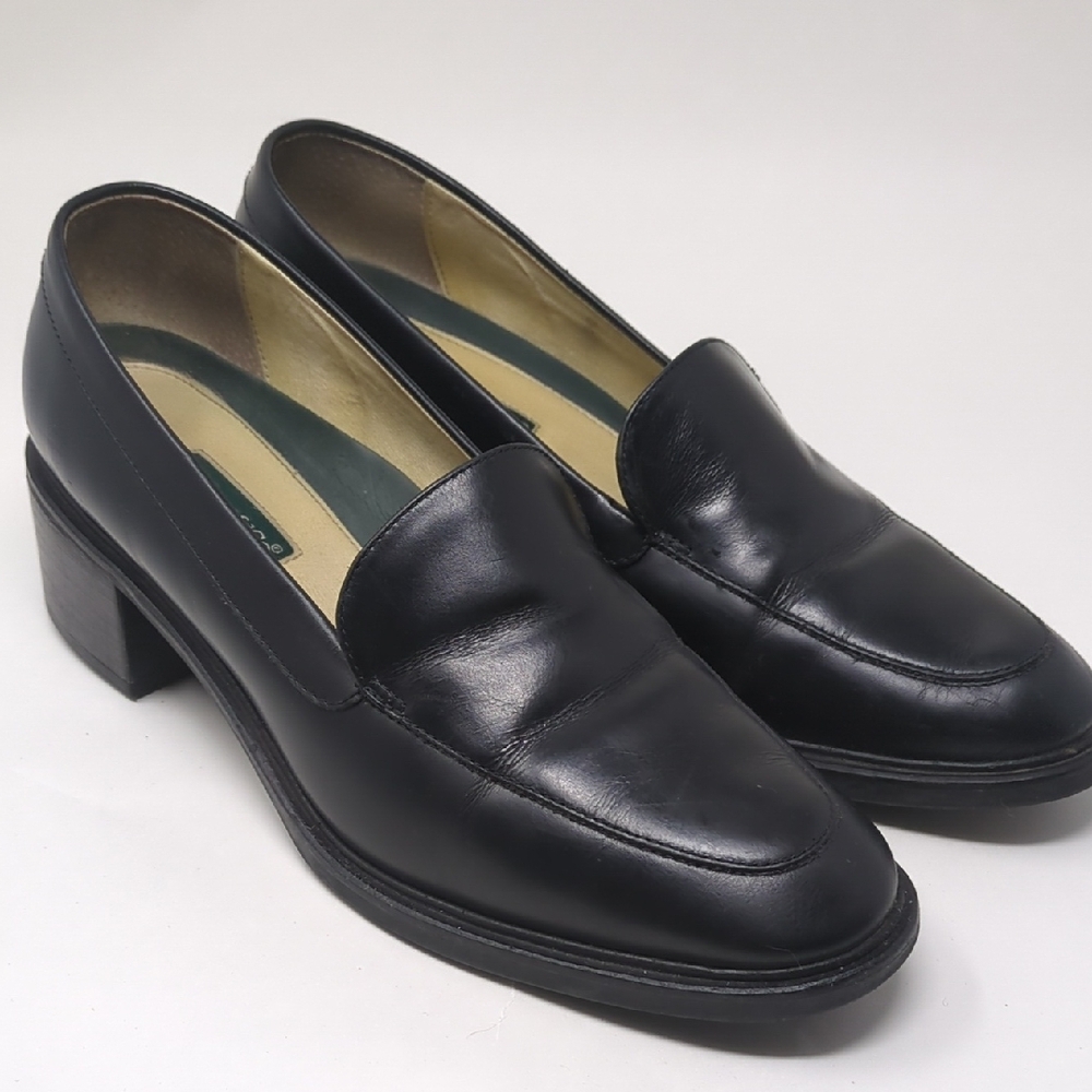 Black Leather Loafers gh bass size 9